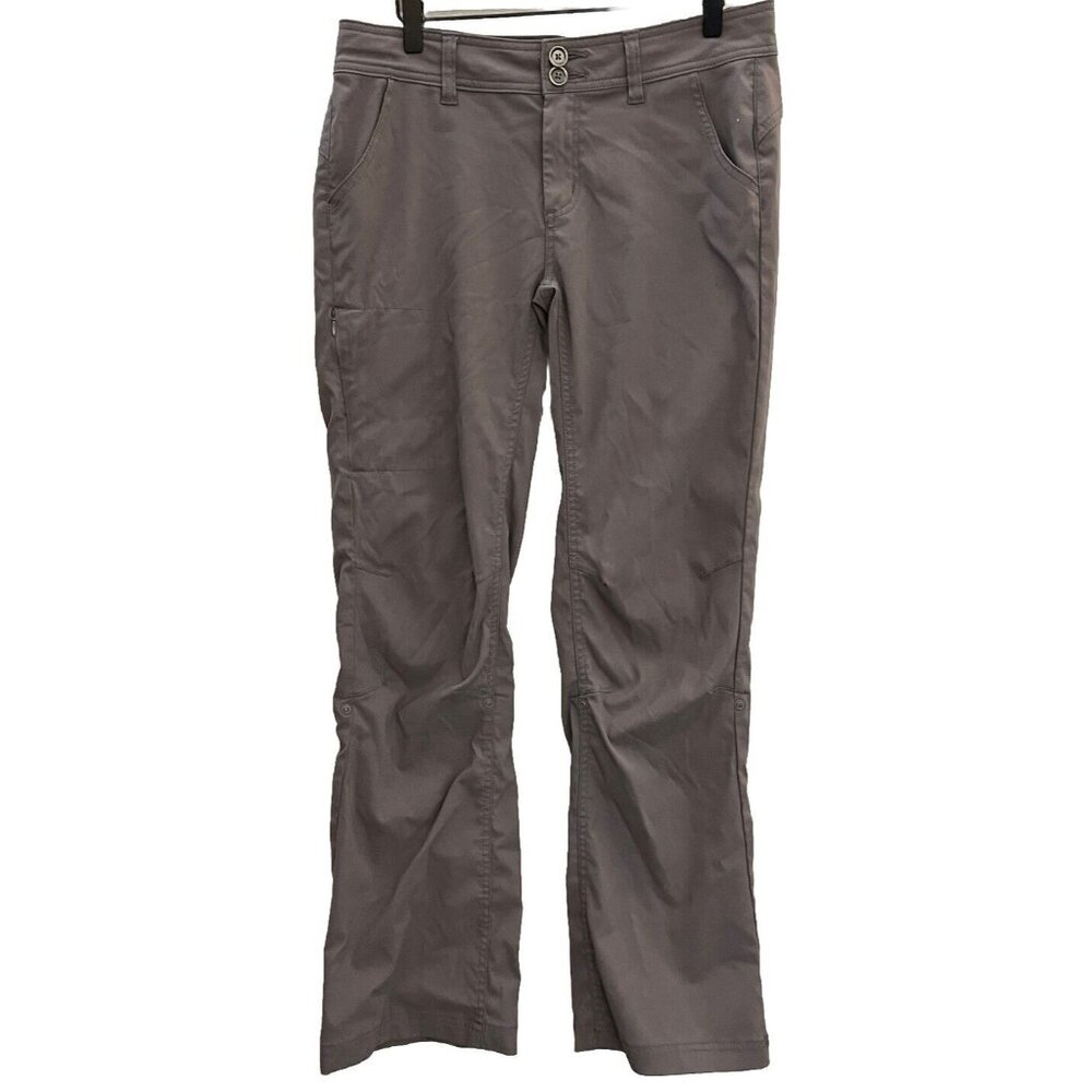 Prana Halle Women's Size 10 Regular Stone Gray Zip Cargo Pants 31" x 30"